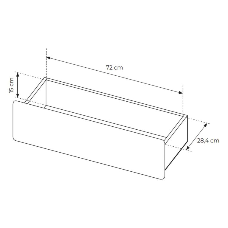 Credenza Marrone Rovere 6 Cassetti un Ripiano 160x38x80h cm, Apertura Scorrevole - Hana