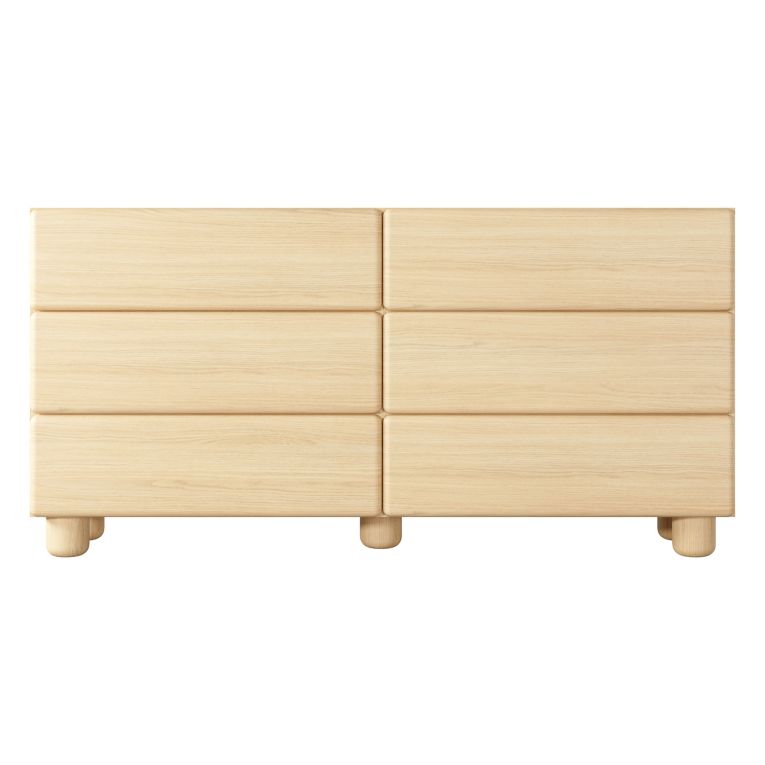 Credenza Marrone Rovere 6 Cassetti un Ripiano 160x38x80h cm, Apertura Scorrevole - Hana