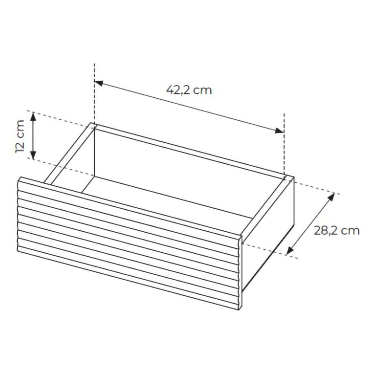 Credenza Marrone Rovere Beige 2 Cassetti 2 Ripiani 104x40x84h cm, Apertura Battente, Scorrevole - Hateva