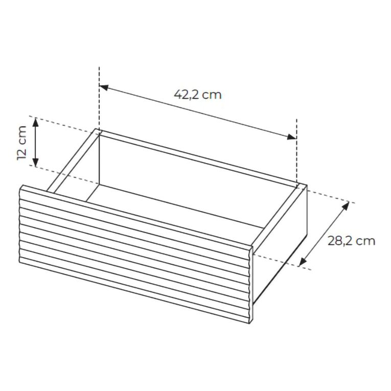 Credenza Marrone Rovere Beige 3 Cassetti 3 Ripiani 154x40x84h cm, Apertura Battente, Scorrevole - Hatareta