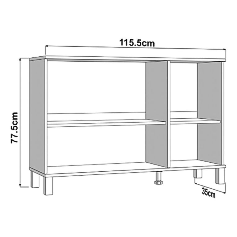 Credenza Marrone Rovere Nodi Nero un Cassetto 3 Ripiani 116x35x78h cm, Apertura Battente, Scorrevole - Uyuni