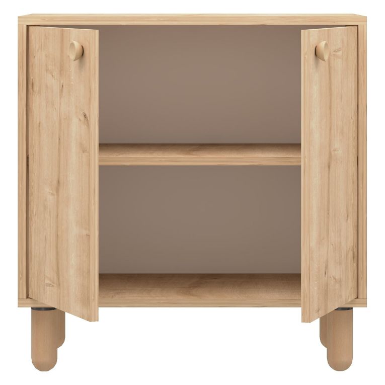 Credenza Marrone Rovere un Ripiano 2 Ante 72x36x73h cm, 2 Vani - Pontida
