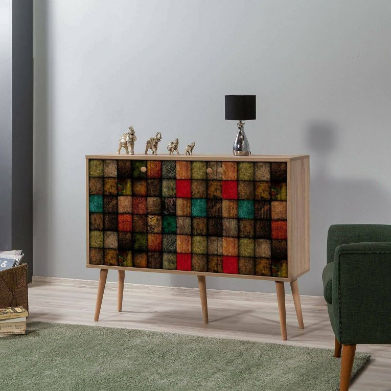 Credenza mosaico 120x36x90h cm 3 ante - Arzumia