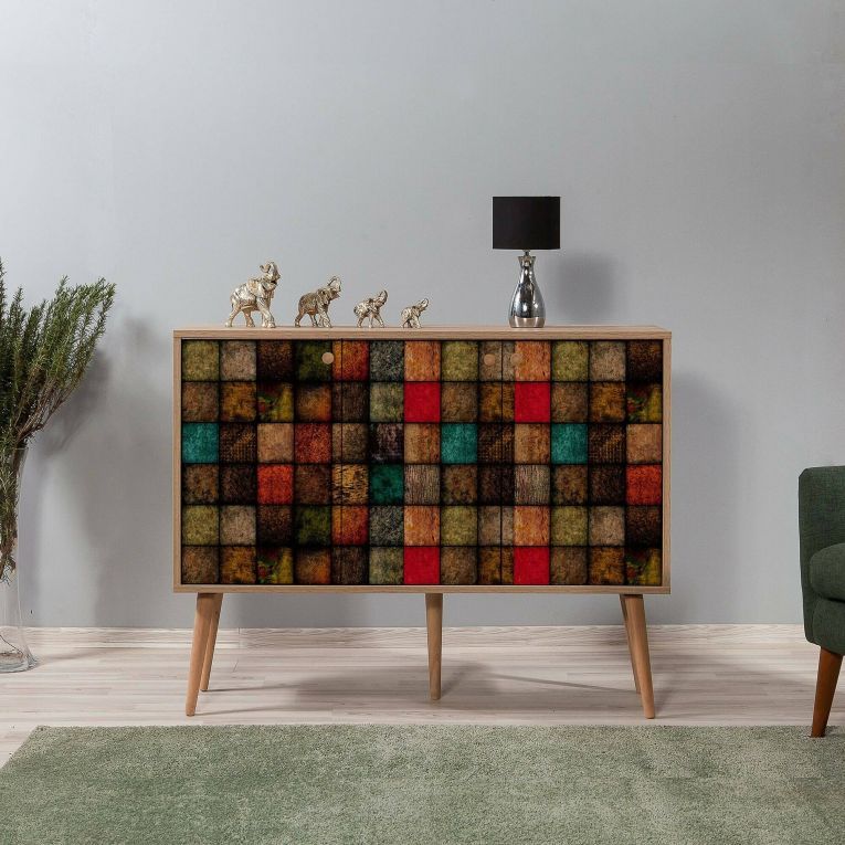 Credenza mosaico 120x36x90h cm 3 ante - Arzumia