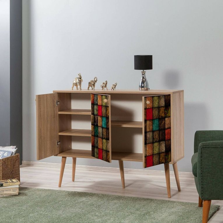 Credenza mosaico 120x36x90h cm 3 ante - Arzumia