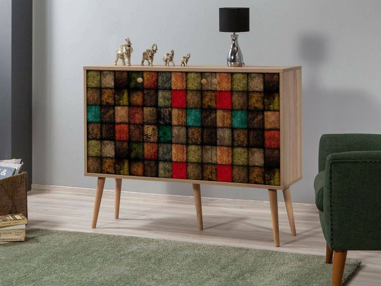 Credenza mosaico 120x36x90h cm 3 ante - Arzumia
