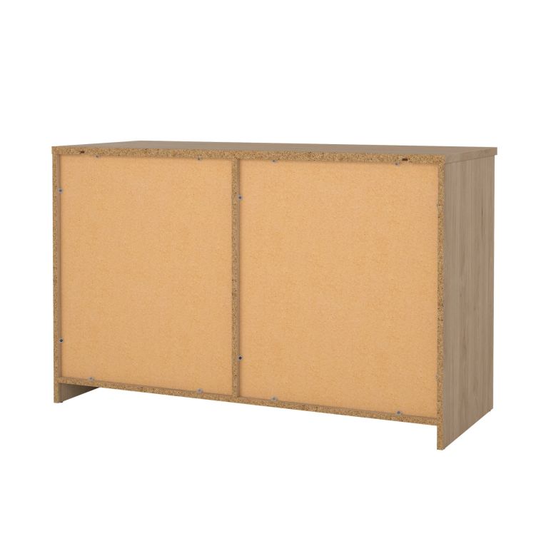 Credenza Nathalie, Buffet da soggiorno, Madia da salotto, Dispensa da cucina, 50x119 h76 cm, Rovere