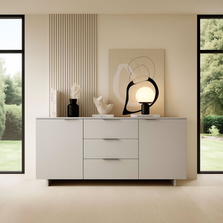 Credenza Neive, 180x42 h90 cm, Beige