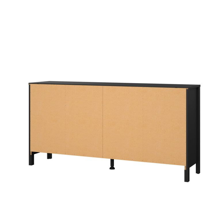 Credenza nera 159x38x79h cm 8 cassetti - Kovsova