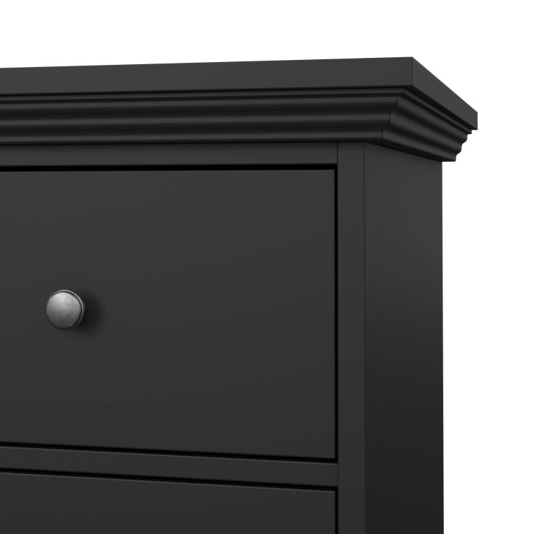 Credenza nera 163x51x88h cm 6 cassetti - Hibaru