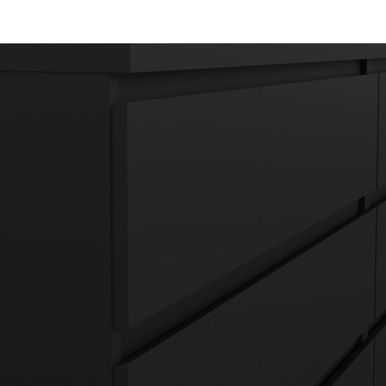Credenza Nero 6 Cassetti Apertura Scorrevole 154x50x70h cm, Chiusura Scorrevole - Abacadabra