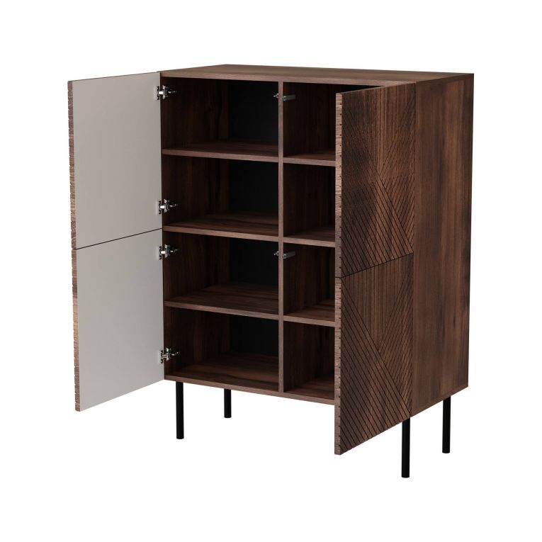 Credenza noce 118x40x89h cm 2 ante - Gaby