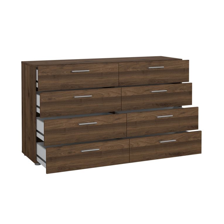 Credenza noce 140x40x81h cm 8 cassetti - Phethai