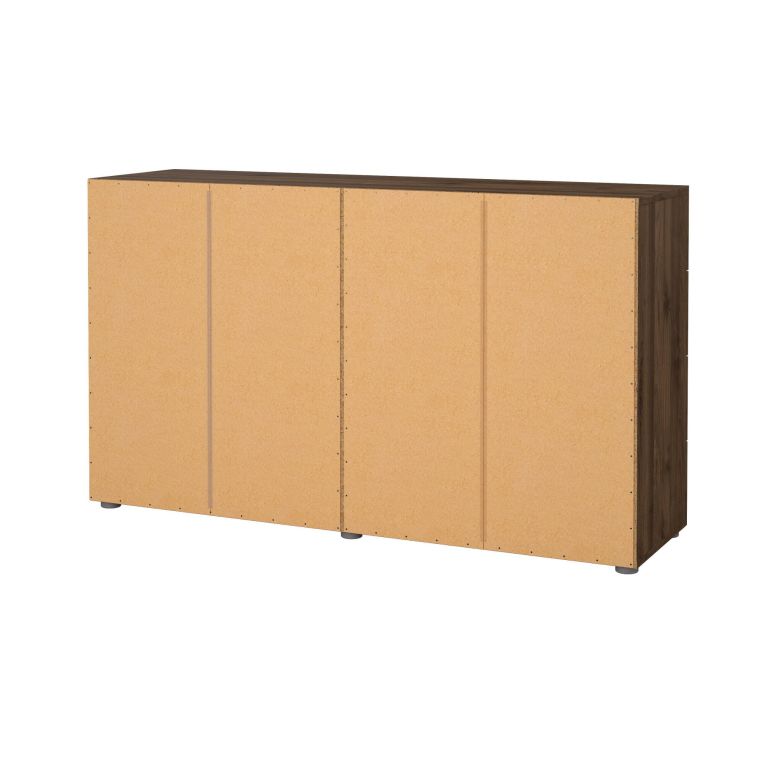 Credenza noce 140x40x81h cm 8 cassetti - Urduja