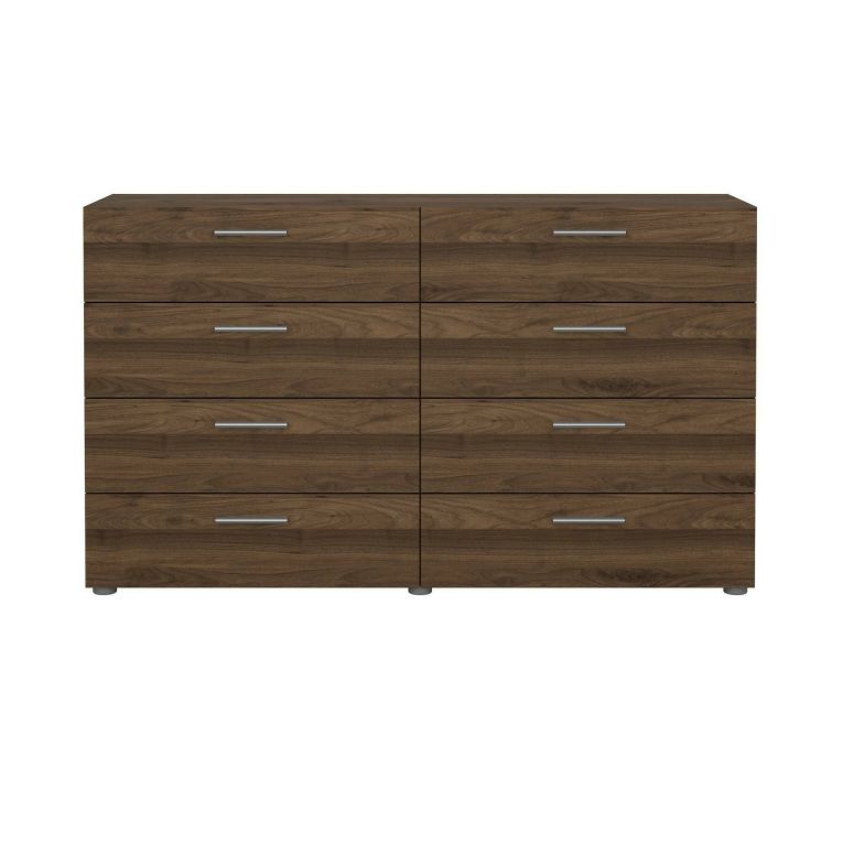 Credenza noce 140x40x81h cm 8 cassetti - Urduja