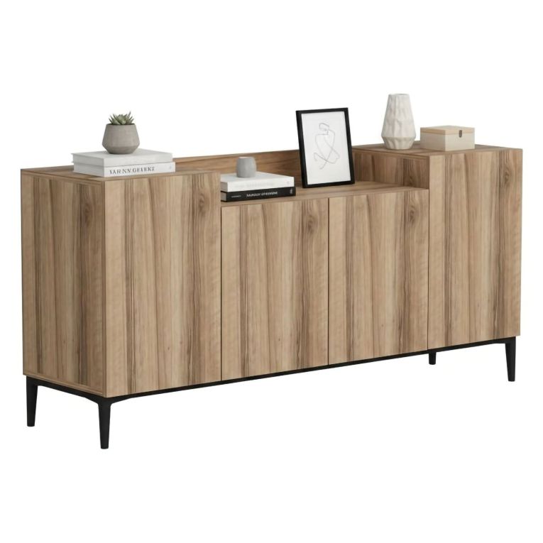 Credenza noce 160x42x75h cm 4 ante - Picea