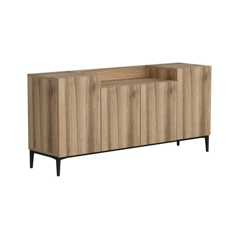 Credenza noce 160x42x75h cm 4 ante - Picea