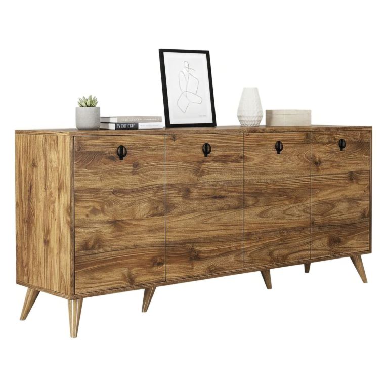 Credenza noce 180x45x80h cm 4 ante - Ernie