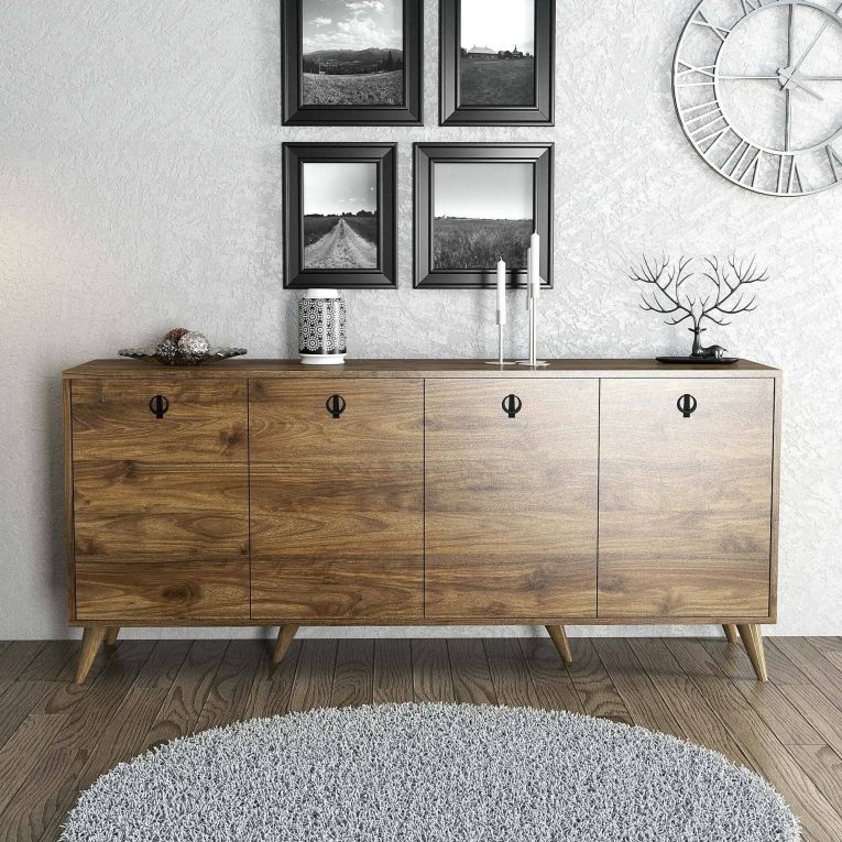 Credenza noce 180x45x80h cm 4 ante - Ernie