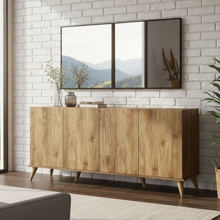 Credenza noce 180x45x80h cm 4 ante - Paine