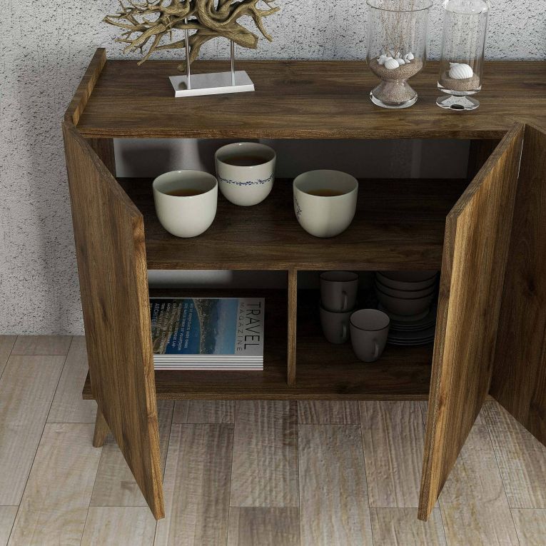 Credenza noce 180x45x80h cm 4 ante - Paine
