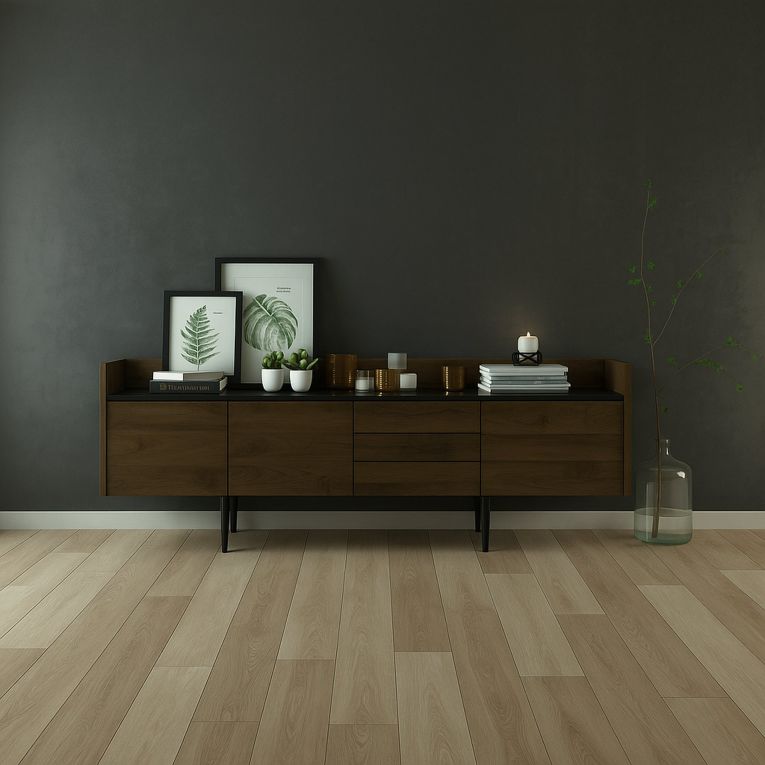 Credenza noce 195x40x73h cm 3 ante e 2 cassetti - Zungoli