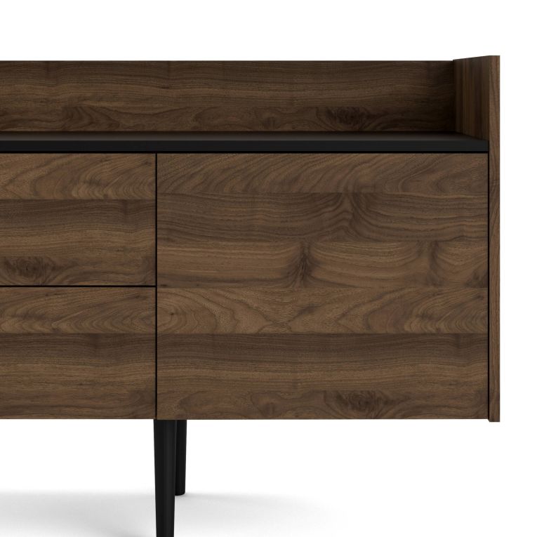Credenza noce 195x40x73h cm 3 ante e 2 cassetti - Zungoli