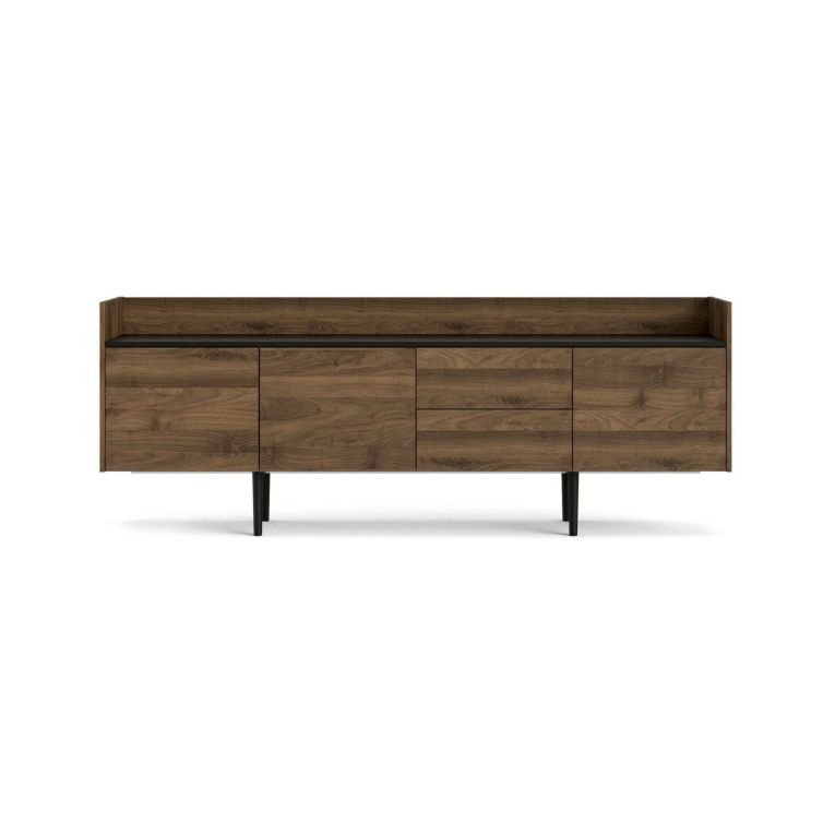 Credenza noce 195x40x73h cm 3 ante e 2 cassetti - Zungoli