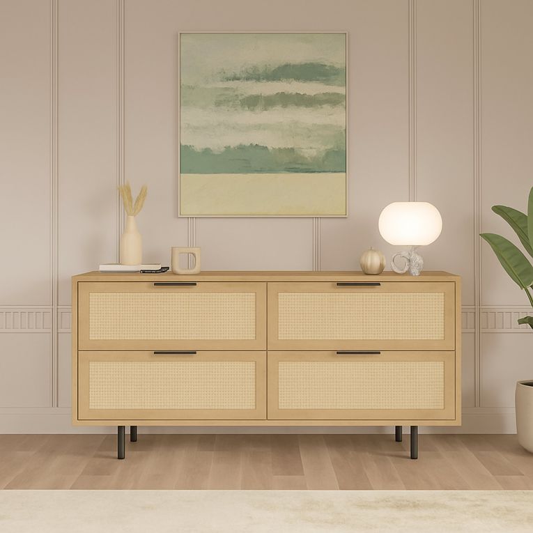 Credenza noce e quercia 160x44x74h cm 2 ante - Anterivo