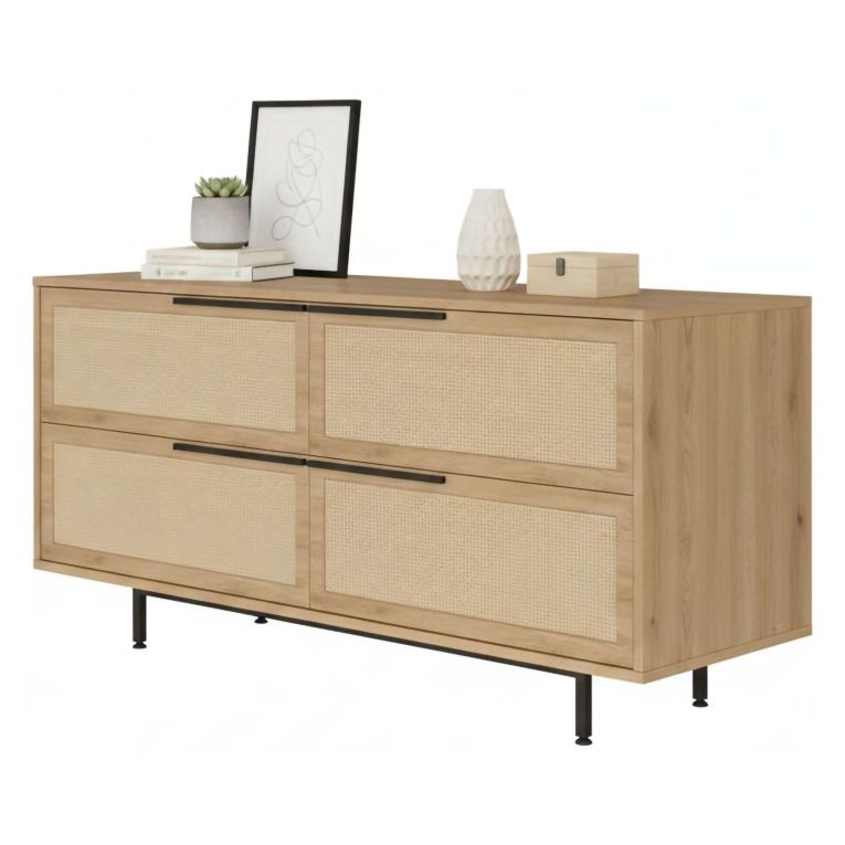 Credenza noce e quercia 160x44x74h cm 2 ante - Anterivo