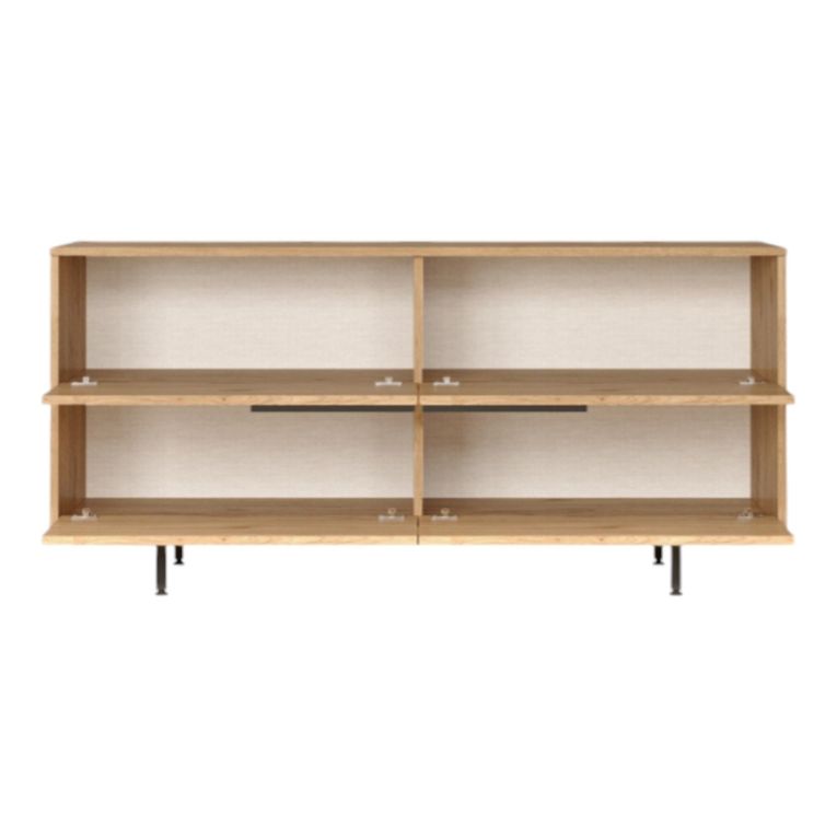 Credenza noce e quercia 160x44x74h cm 2 ante - Anterivo