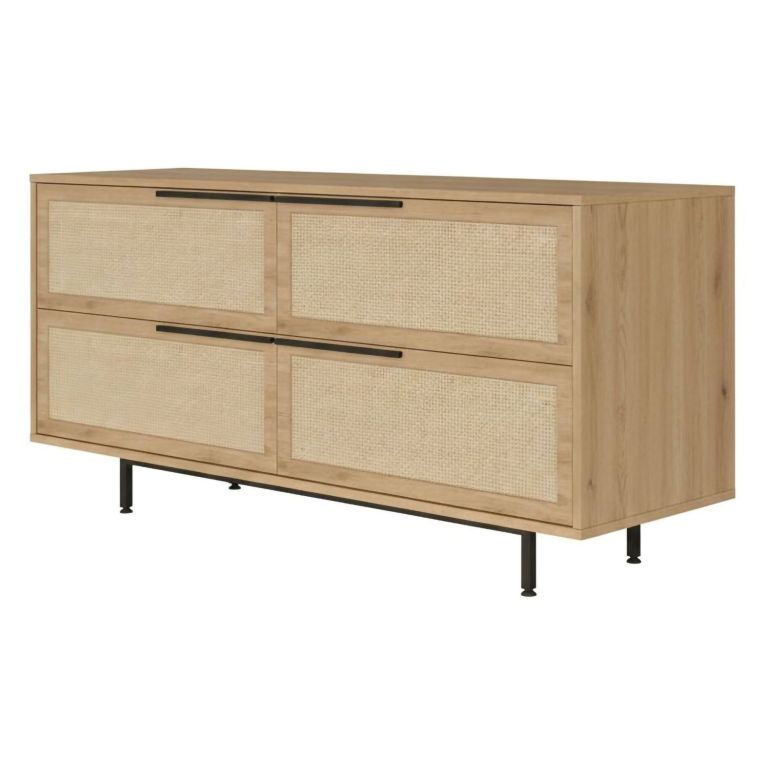 Credenza noce e quercia 160x44x74h cm 2 ante - Anterivo