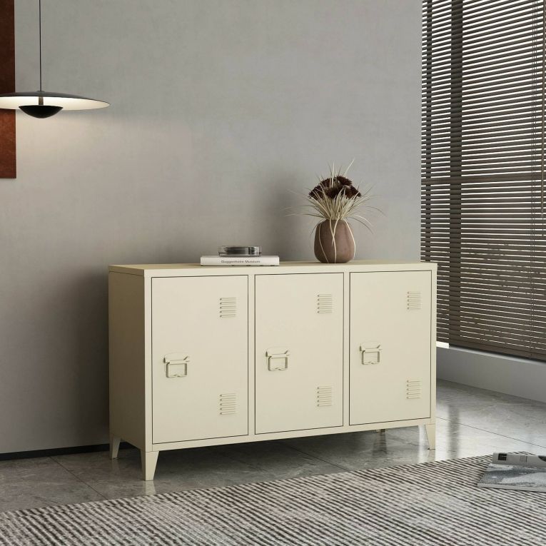 Credenza panna 120x40x73h cm 3 ante - Cocullo