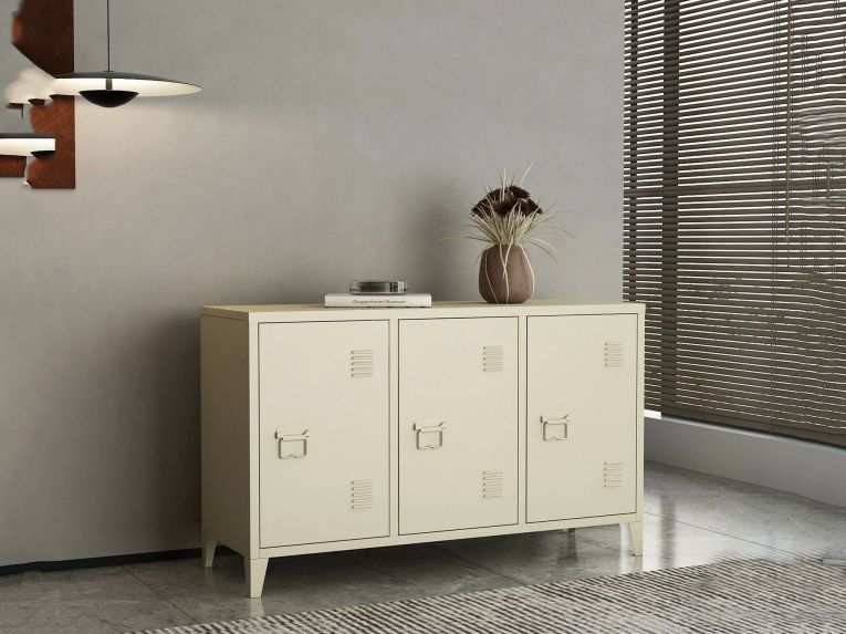 Credenza panna 120x40x73h cm 3 ante - Cocullo