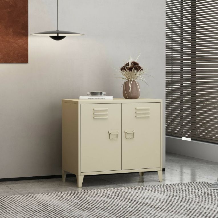 Credenza panna 80x40x73h cm 2 ante - Conco