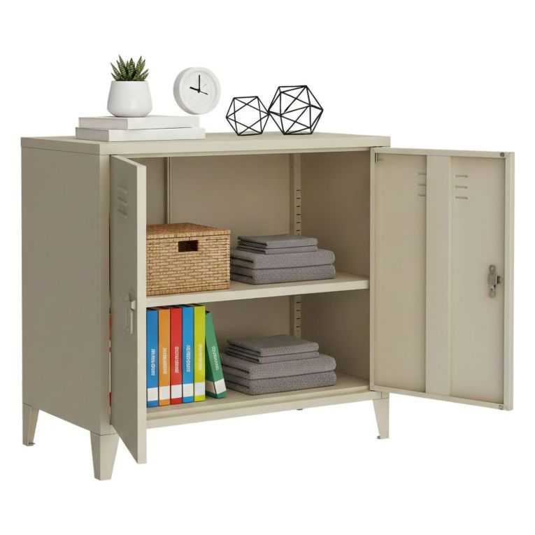 Credenza panna 80x40x73h cm 2 ante - Conco
