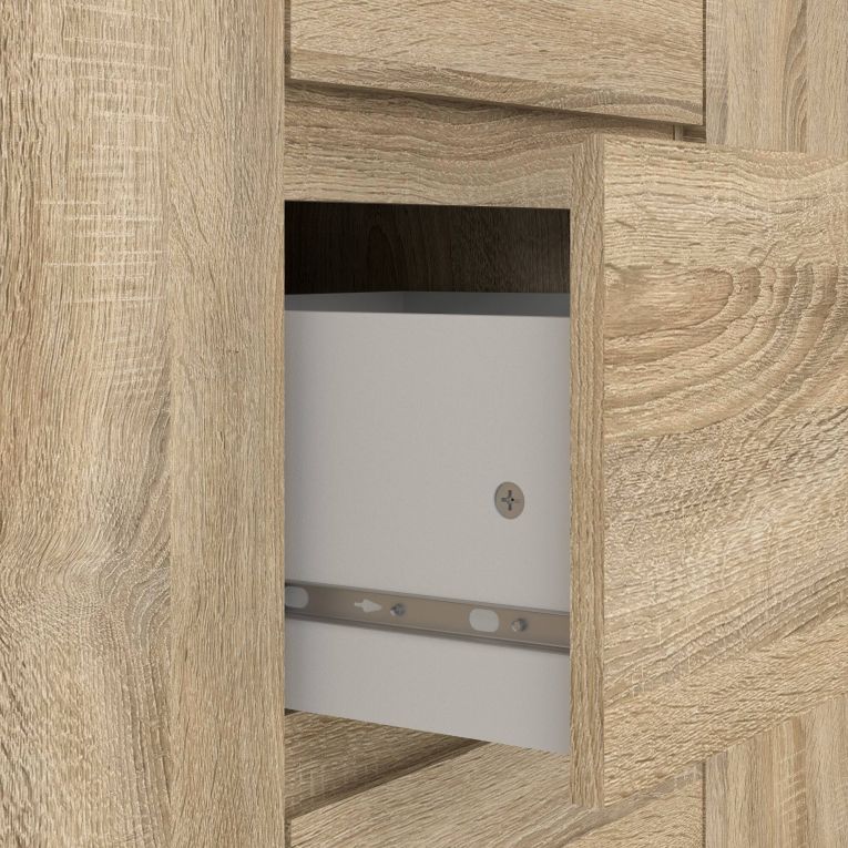 Credenza quercia 119x40x83h cm 2 ante e 3 cassetti - Zumpano