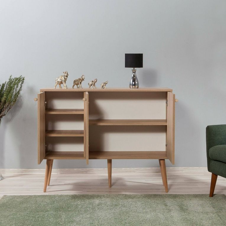 Credenza quercia 120x36x90h cm 3 ante - Arzumia