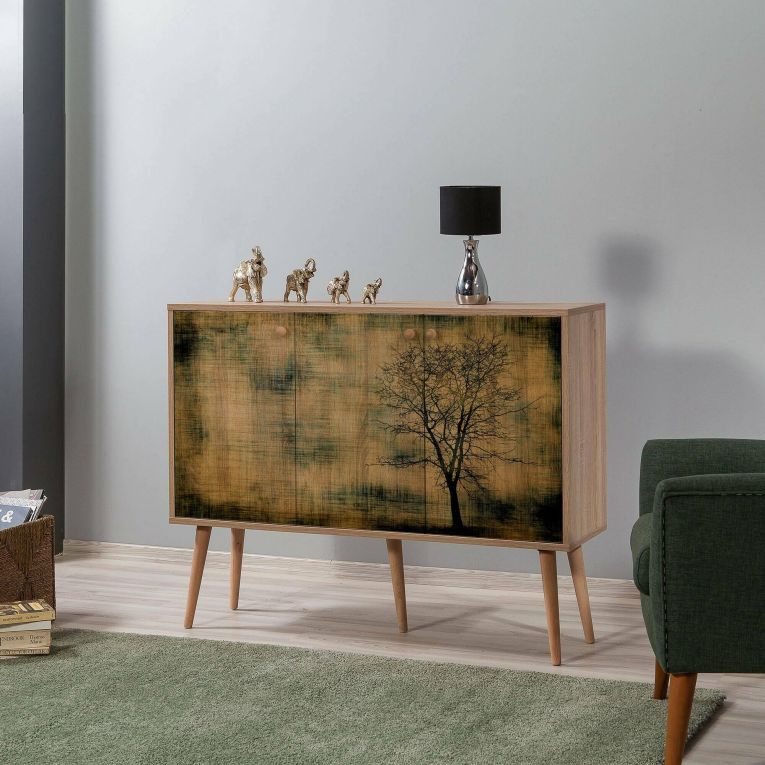 Credenza quercia 120x36x90h cm 3 ante - Haratan