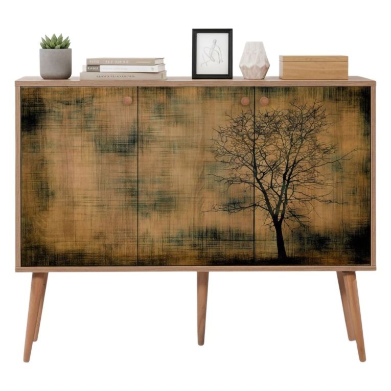 Credenza quercia 120x36x90h cm 3 ante - Haratan