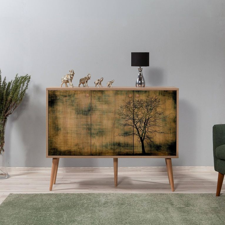 Credenza quercia 120x36x90h cm 3 ante - Haratan