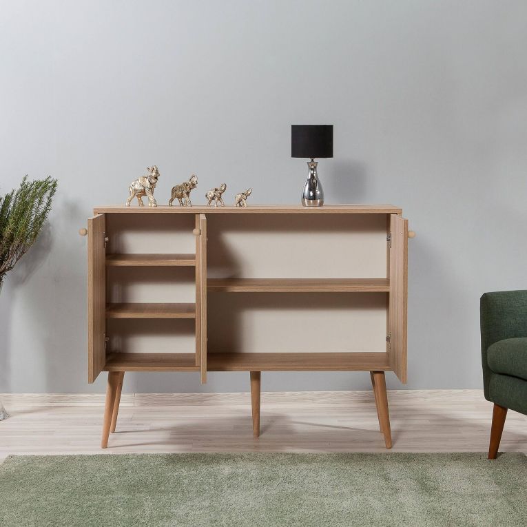 Credenza quercia 120x36x90h cm 3 ante - Haratan
