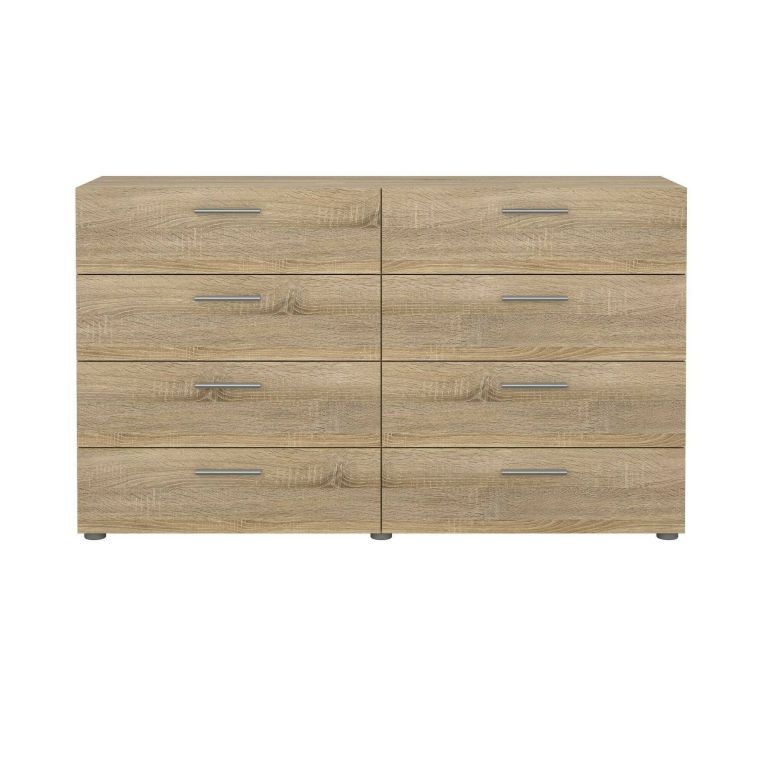 Credenza quercia 140x40x81h cm 8 cassetti - Phethai