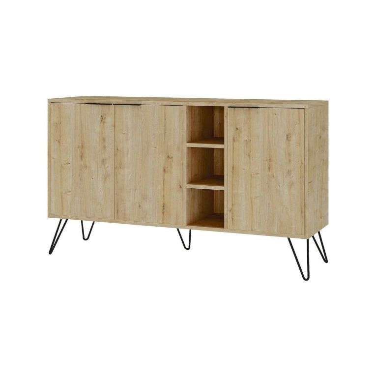 Credenza quercia 142x35x83h cm 3 ante - Alin