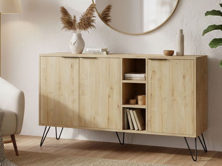 Credenza quercia 142x35x83h cm 3 ante - Alin