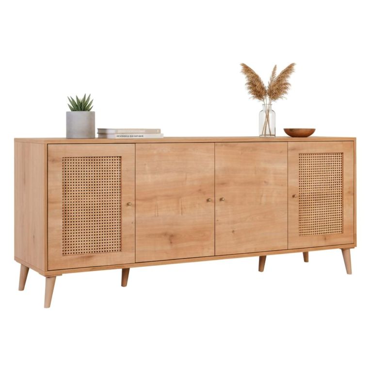 Credenza quercia 180x41x81h cm 4 ante - Tarawa