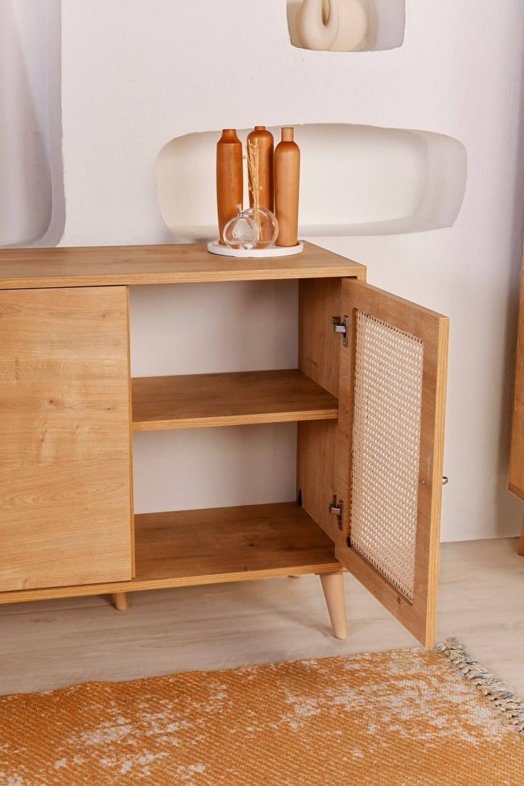 Credenza quercia 180x41x81h cm 4 ante - Tarawa