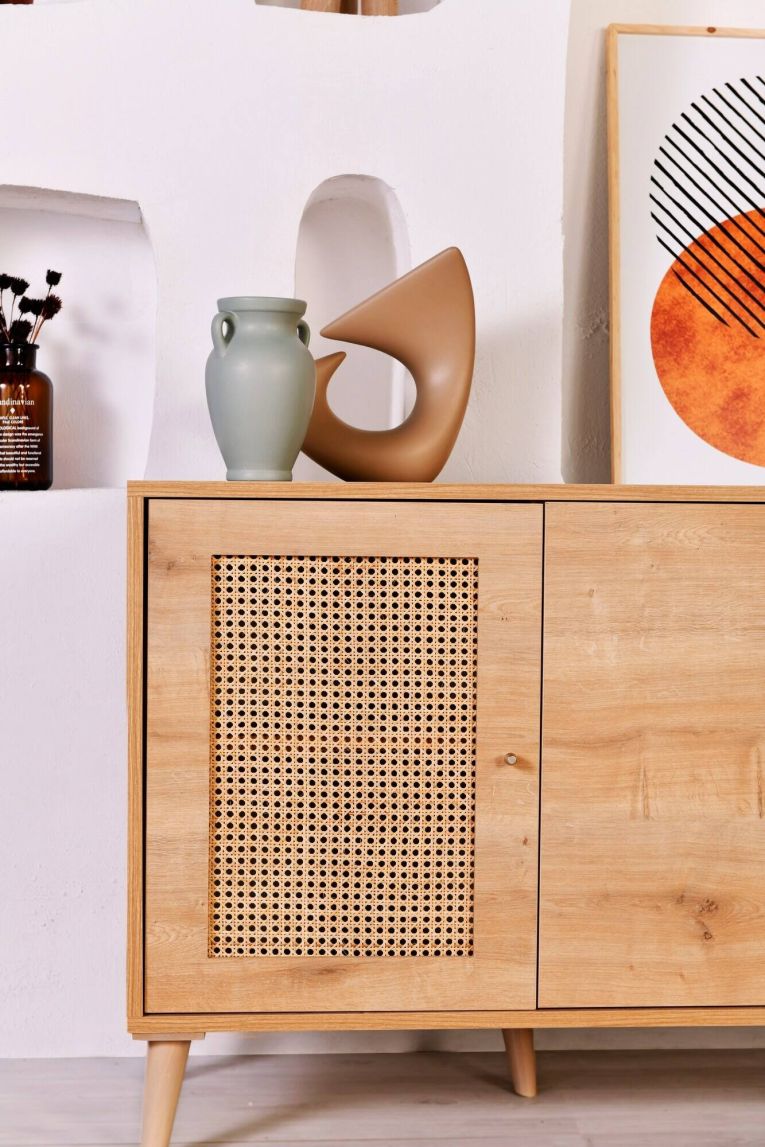 Credenza quercia 180x41x81h cm 4 ante - Tarawa