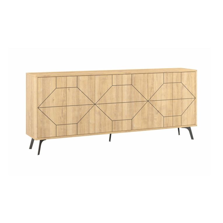 Credenza quercia 184x35x77h cm 4 ante - Earl