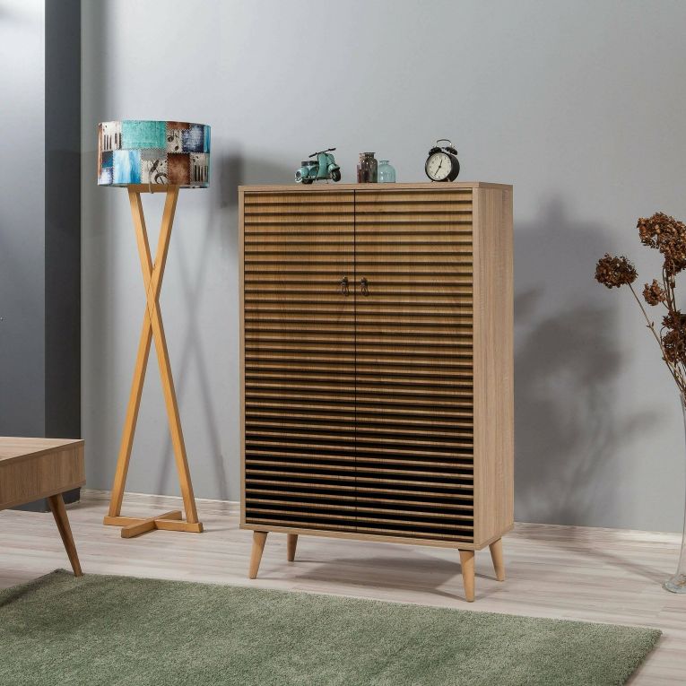 Credenza quercia 80x36x127h cm 2 ante - Andalusite
